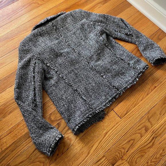 Michael Kors Tweed Open Front Blazer Size 2 - Picture 11 of 16